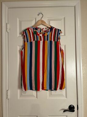 Women’s Multicolor Vertical Stripe Sleeveless Tank Top